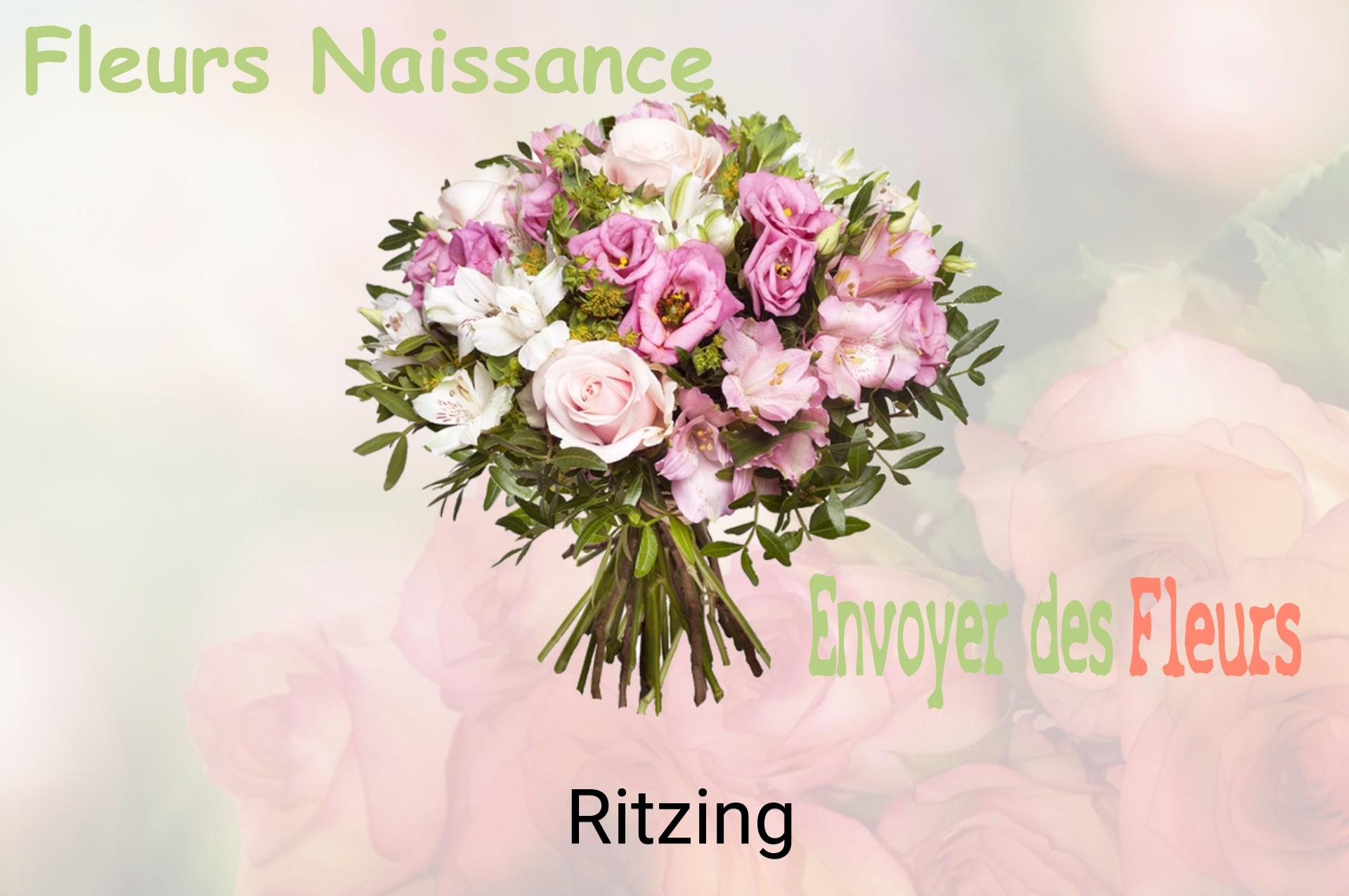 Bouquet de fleurs de naissance livré à Ritzing